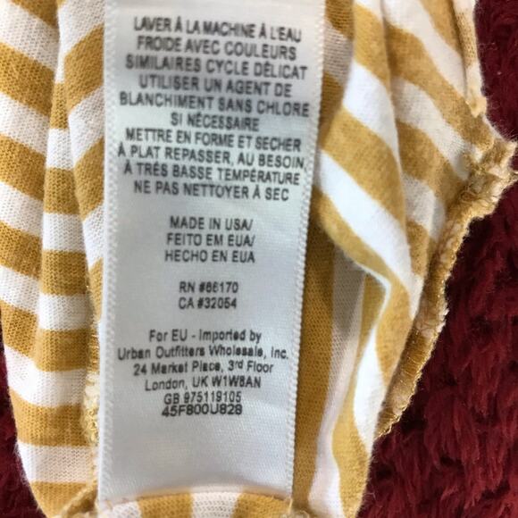 FP Yellow Striped Oversized Destroyed Holey Shirt - Picture 7 of 7